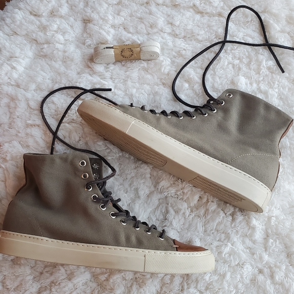 buttero | Shoes | Buttero Tanino Canvas Leather Hightops Olive | Poshmark